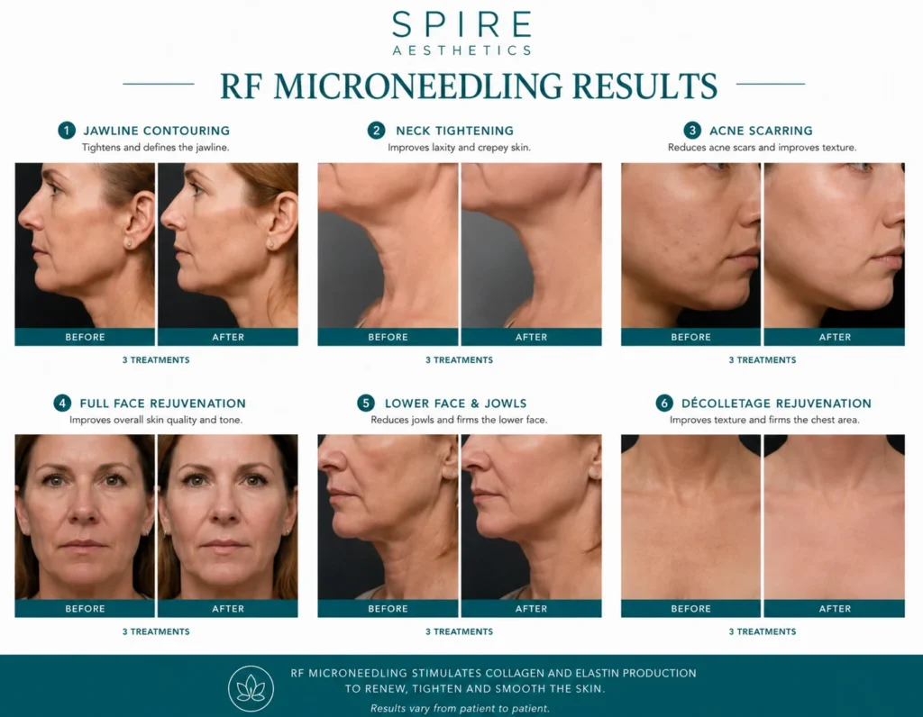 RF Microneedling Skin tightening Hampton results