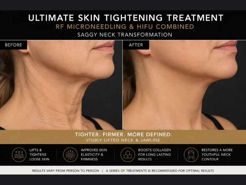 before and after Ultimate skin tightening treatment Hampton