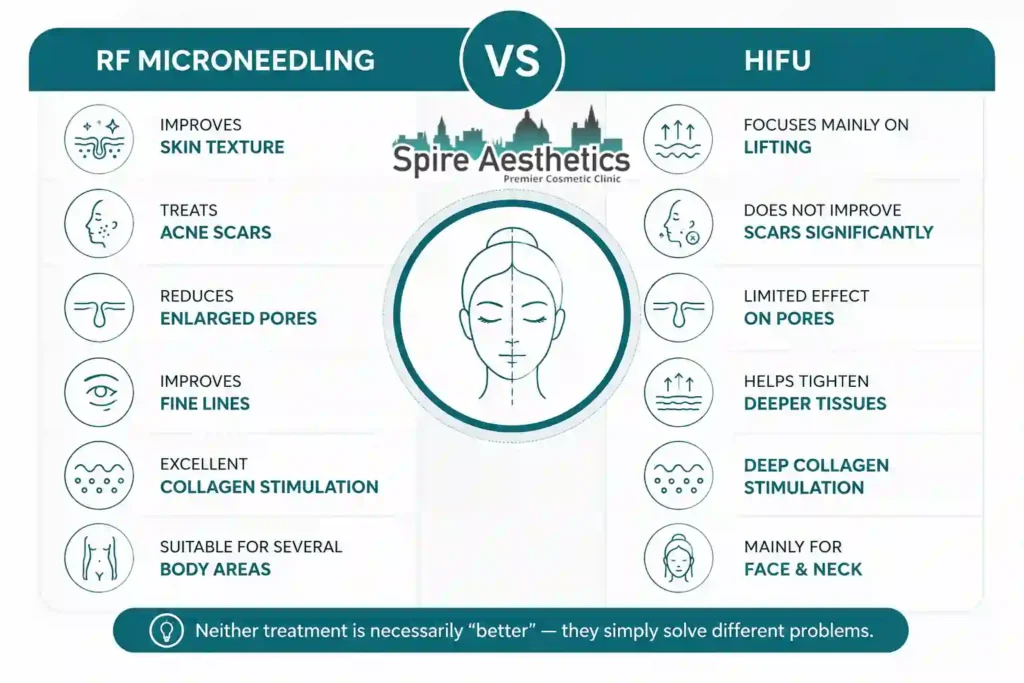RF Microneedling vs HIFU: Which Treatment Gives Better Results Hampton?